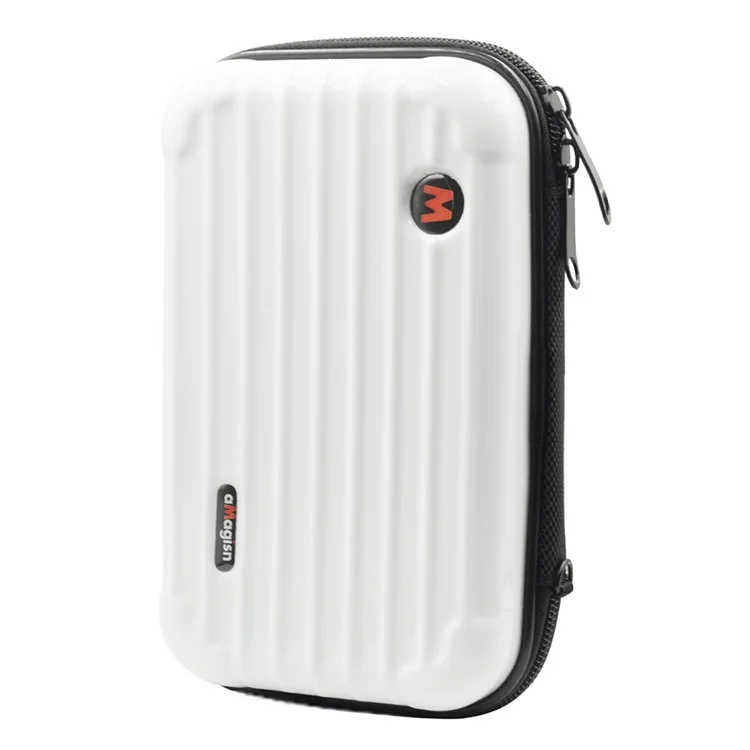AMAGISN For Insta360 Flow PC+Nylon Small Size Hard Shell Carrying Case with Shoulder Strap - White