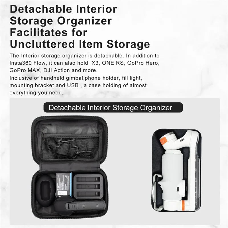 AMAGISN Für Insta360 Flow PC+Nylon Small Size Hard Shell Tragegriff - Gelb