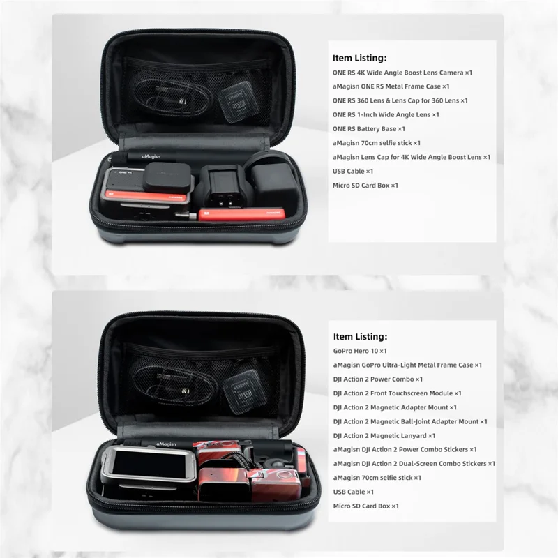 AMAGISN Für Insta360 Flow PC+Nylon Small Size Hard Shell Tragegriff - Gelb