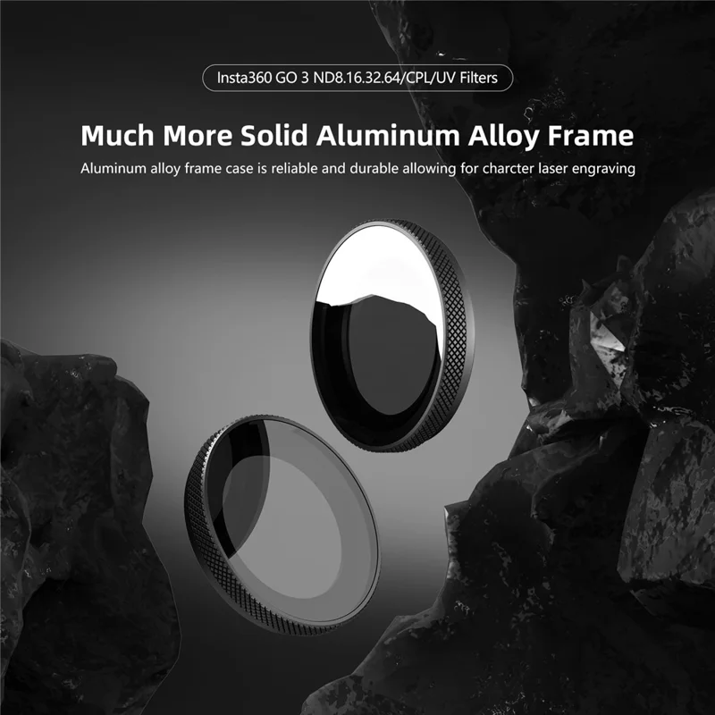 AMAGISN Filtr wodoodporny ze szkła optycznego do kamery akcji Insta360 GO3/GO2, filtr ochronny obiektywu CPL+ND8+ND16+ND32