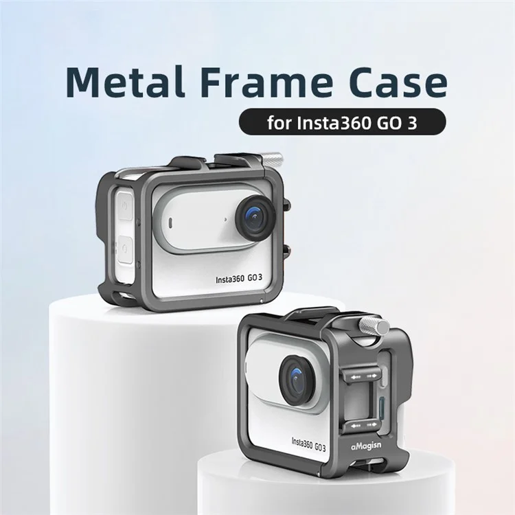 AMAGISN For Insta360 GO 3 Aluminum Alloy Camera Cage Protective Frame Expansion Bracket