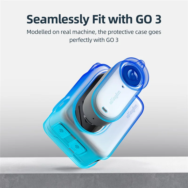 AMAGISN Para Insta360 GO 3 Capa Protetora de Silicone Anti-queda - Preta