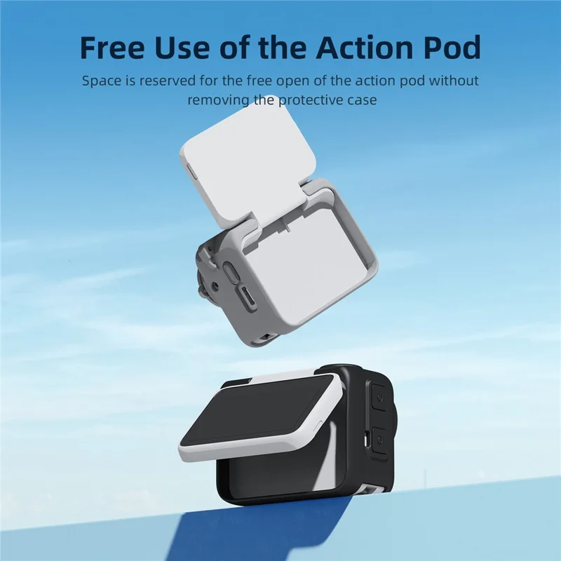 AMAGISN Für Insta360 GO 3 Silikon Anti-Sturz-Gehäuse Kamera Schutzhülle - Grau