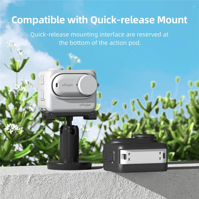 AMAGISN Für Insta360 GO 3 Silikon Anti-Sturz-Gehäuse Kamera Schutzhülle - Grau