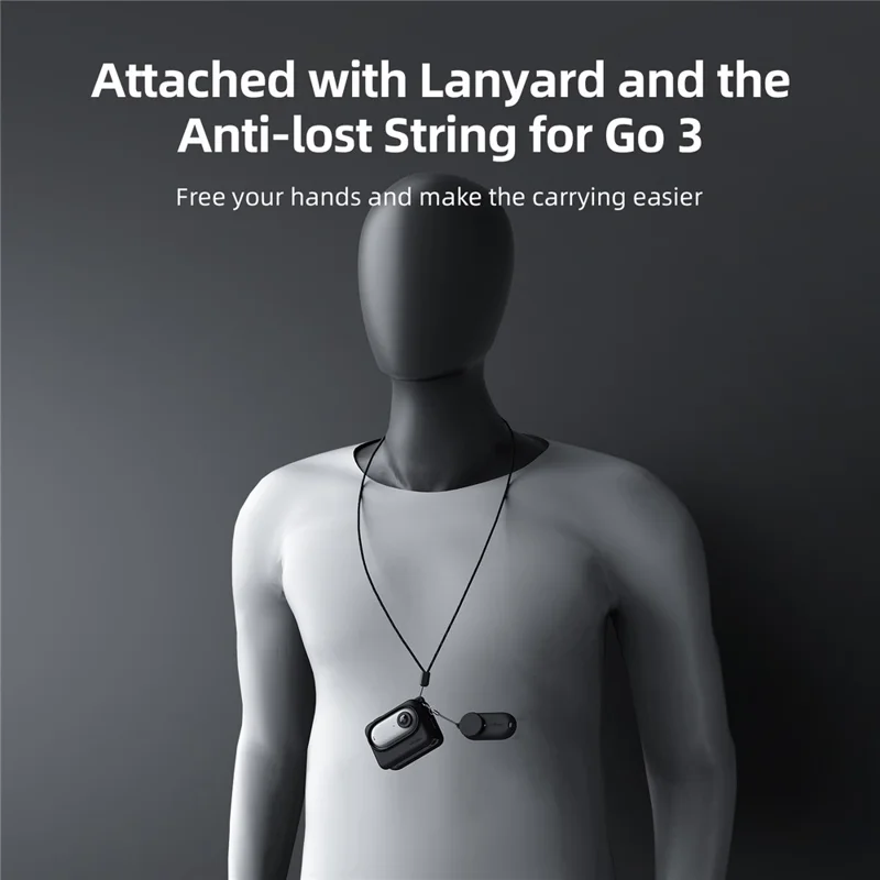 AMAGISN Für Insta360 GO 3 Silikon Anti-Sturz-Gehäuse Kamera Schutzhülle - Grau