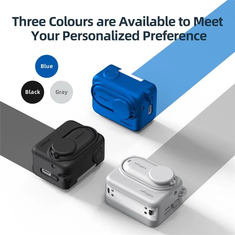 AMAGISN Für Insta360 GO 3 Silikon Anti-Sturz-Gehäuse Kamera Schutzhülle - Grau