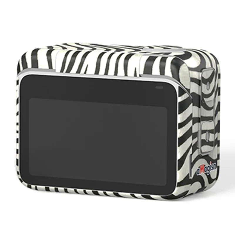 AMAGISN For Insta360 GO 3 Adhesive Pattern Design Sticker Decoration Camera Body Protector Sticky Paper Decor - Zebra