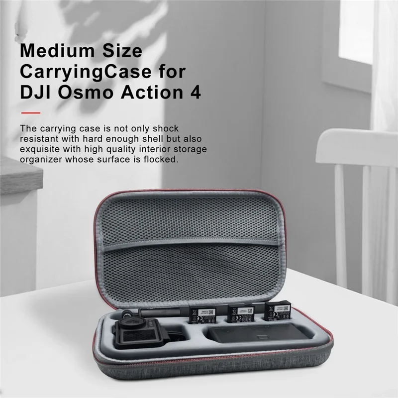 AMAGISN For DJI Osmo Action 4 / 3 Sports Camera Portable EVA+Cloth Storage Bag Shockproof Carrying Case
