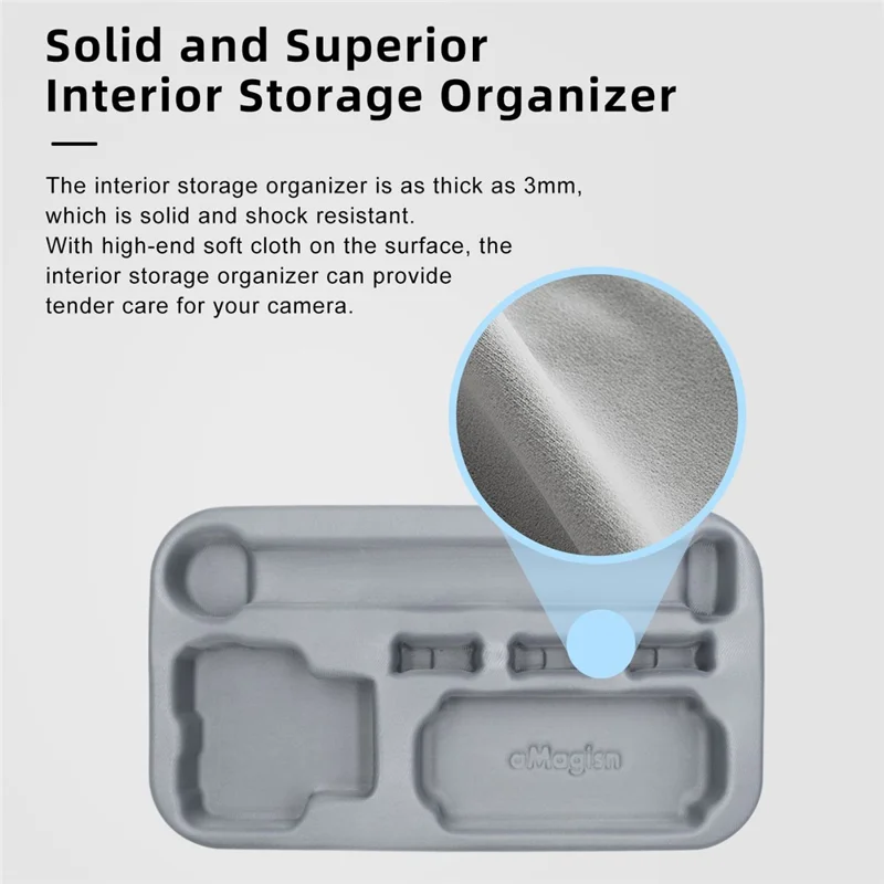 AMAGISN For DJI Osmo Action 4 / 3 Sports Camera Portable EVA+Cloth Storage Bag Shockproof Carrying Case