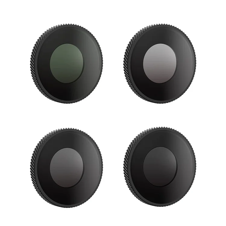 AMAGISN 4Pcs Pour DJI Osmo Action 4 Accessoires pour appareil photo d'action Alliage d'aluminium + Filtre d'objectif en verre - ND8 + ND16 + ND32 + CPL