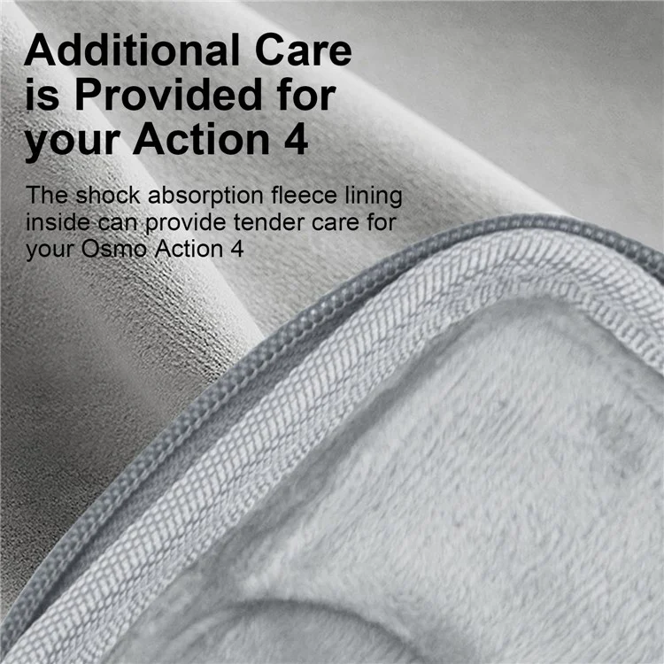 AMAGISN Pour DJI Osmo Action 4 / 3 Sac de rangement pour le corps de la caméra Sac de protection antichoc en EVA+Fleece