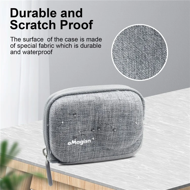 AMAGISN Pour DJI Osmo Action 4 / 3 Sac de rangement pour le corps de la caméra Sac de protection antichoc en EVA+Fleece