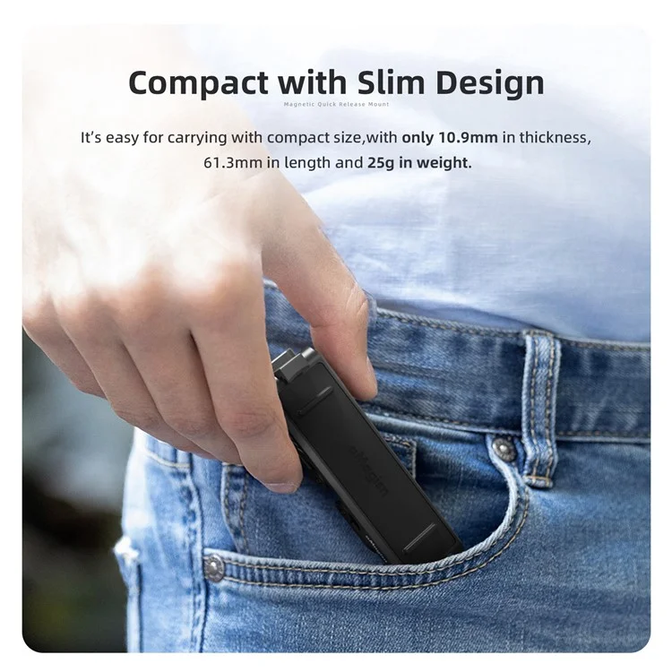 AMASIGN Magnetic Quick Release Mount for Insta360 GO 3 Camera Foldable 1 / 4" Adapter Bracket