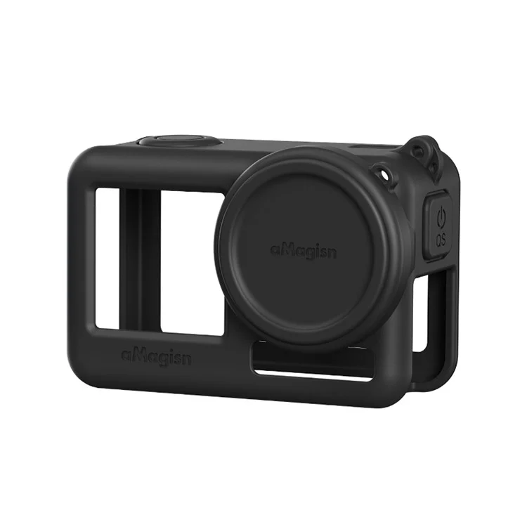 AMAGISN Silikon-Hülle für DJI Osmo Action 4 / 3 Action Kamera, kratzfester Schutzüberzug - Schwarz