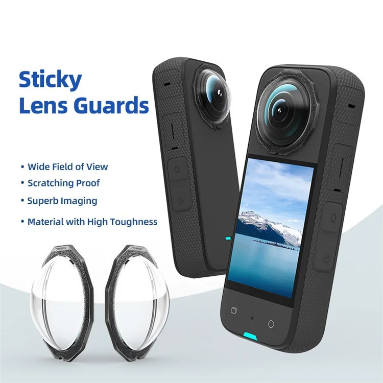 AMAGISN 1 Paio di Protezioni per Lente in PMMA per Fotocamera Insta360 X3 Anti-graffio