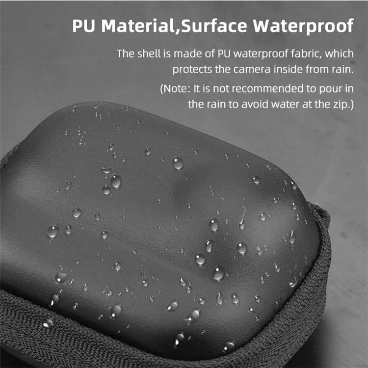 BRDRC Per Insta360 GO3 Sports Camera Storage Bag Custodia protettiva portatile con moschettone - Nero