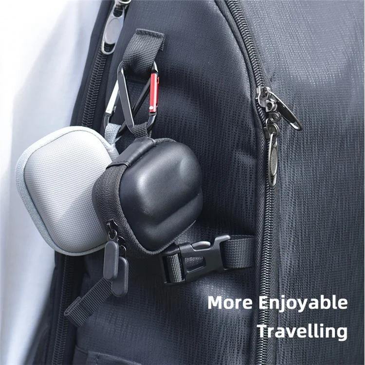 BRDRC Per Insta360 GO3 Sports Camera Storage Bag Custodia protettiva portatile con moschettone - Nero
