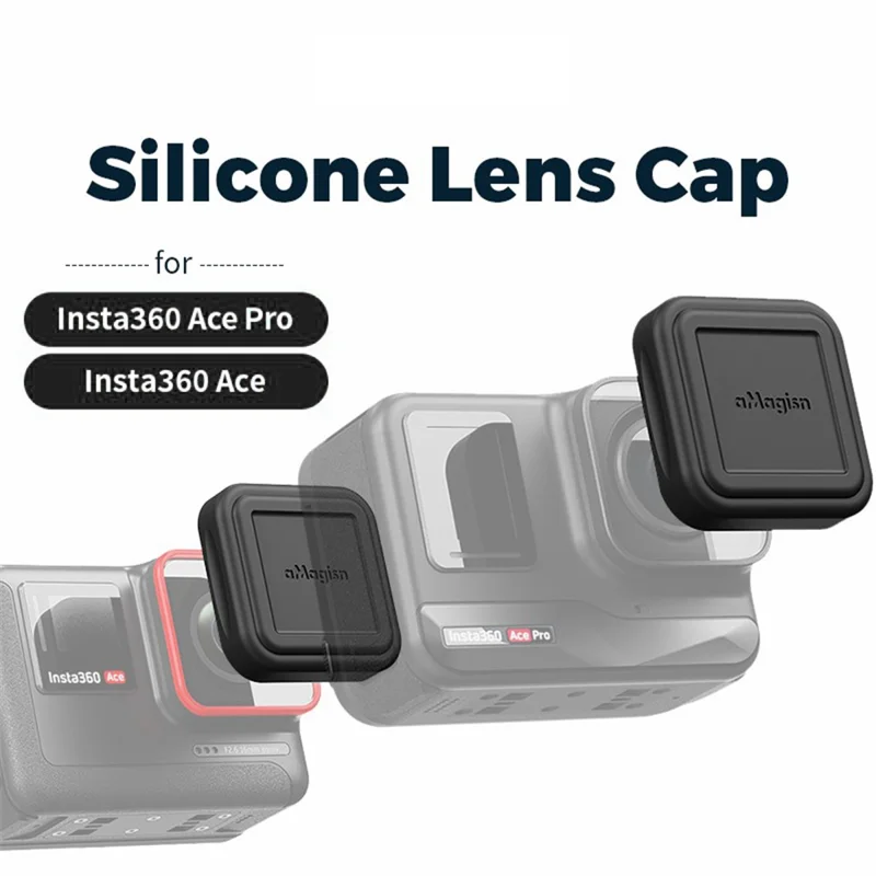 AMAGISN Para Insta360 Ace Pro / Ace Silicone Camera Lens Cap Cover Protective Case - Ace Pro