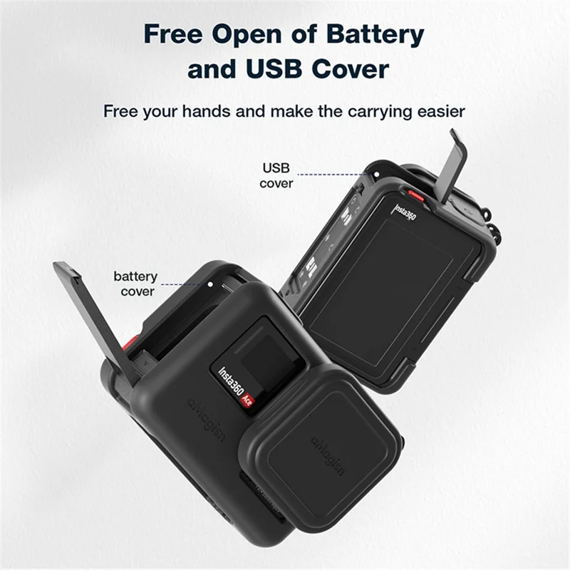 AMAGISN Para Insta360 Ace Pro / Ace Silicone Camera Lens Cap Cover Protective Case - Ace Pro