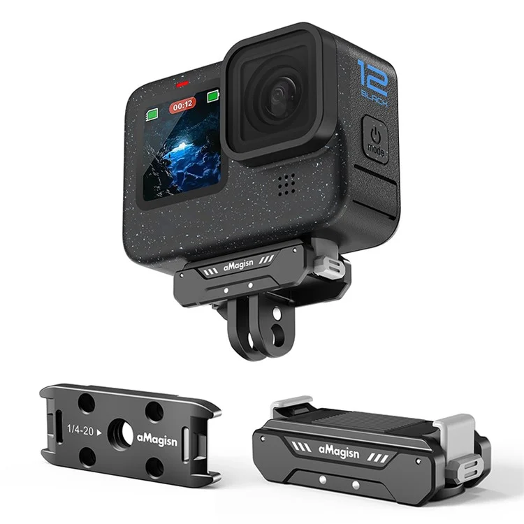 AMAGISN For GoPro Hero Magnetisch Legierungsaluminium Kamera Schnellverschluss Halterung Adapter