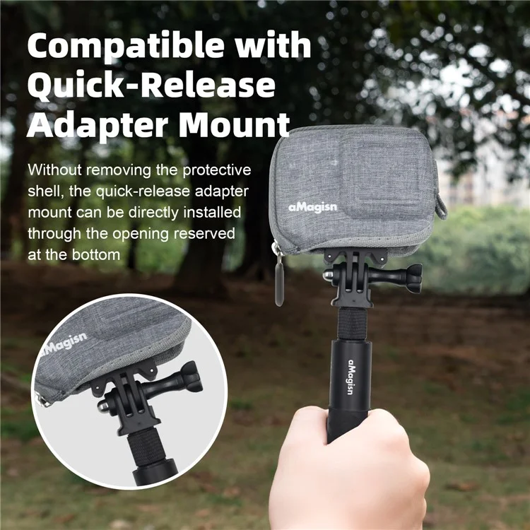 AMAGISN Para Insta360 Ace Pro / Ace Carregando Case EVA+Cloth Camera Storage Bag
