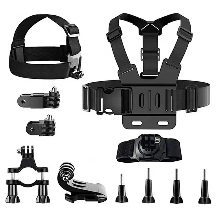 11-in-1 universelles Brustgurthalterung-Kopfhalterung-Outdoor-Kit-Set für Action-Kameras