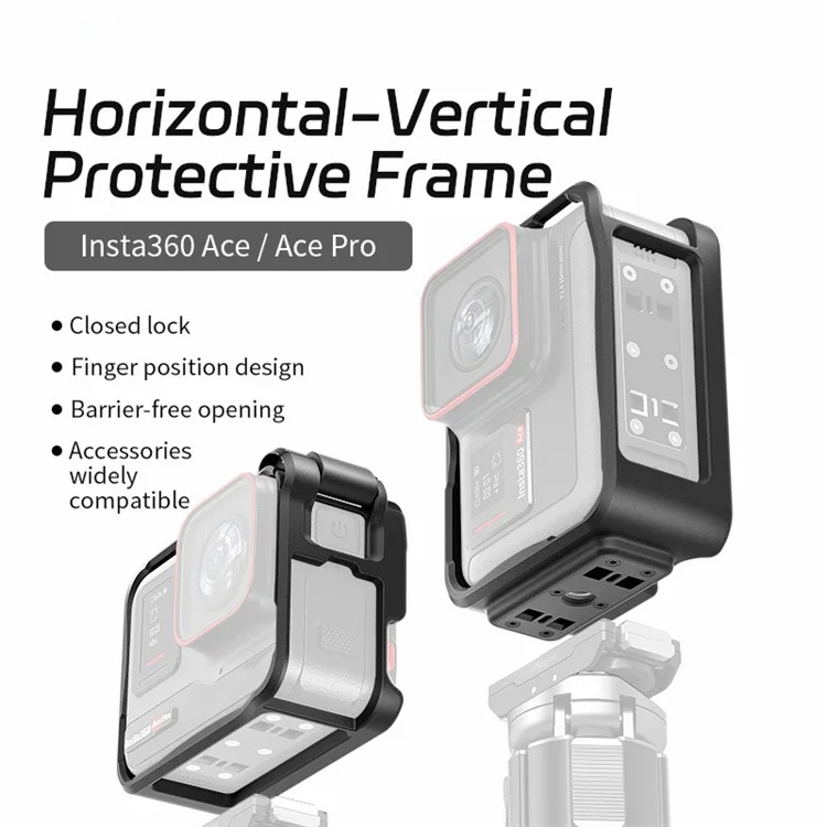 AMAGISN Intelaiatura protettiva orizzontale e verticale per Insta360 Ace / Custodia di estensione Ace Pro