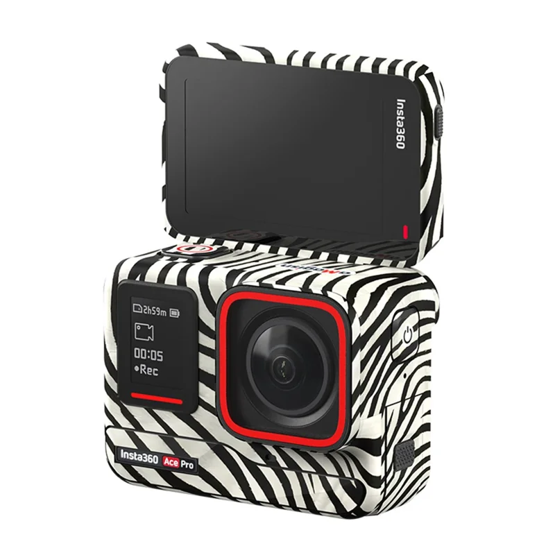 AMAGISN Kameraklister för Insta360 Ace Pro Skånskyddande skyddshölje - Zebra