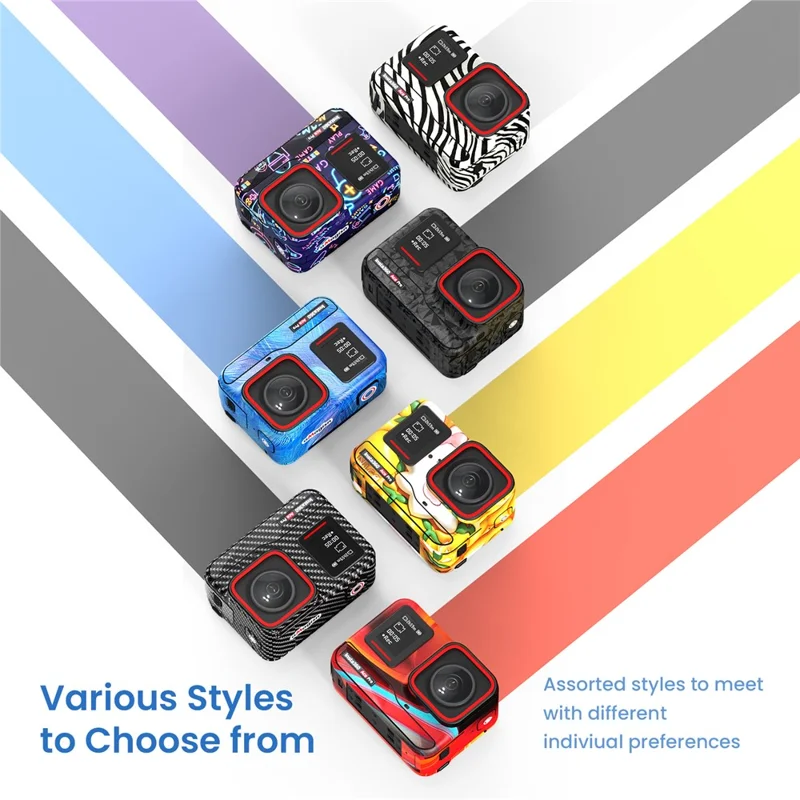 AMAGISN Camera Sticker for Insta360 Ace Pro Anti-scratch Protective Skin - Carbon Fiber