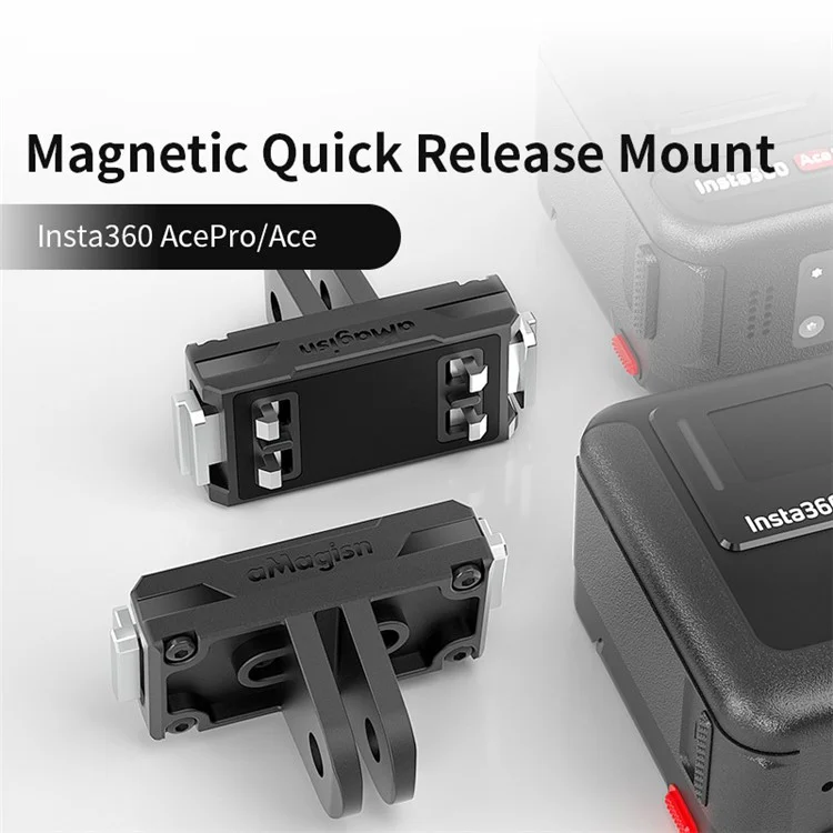AMAGISN Magnetischer Schnellverschlussadapter für Insta360 Ace Pro / Ace Action Plastic Camera Mount