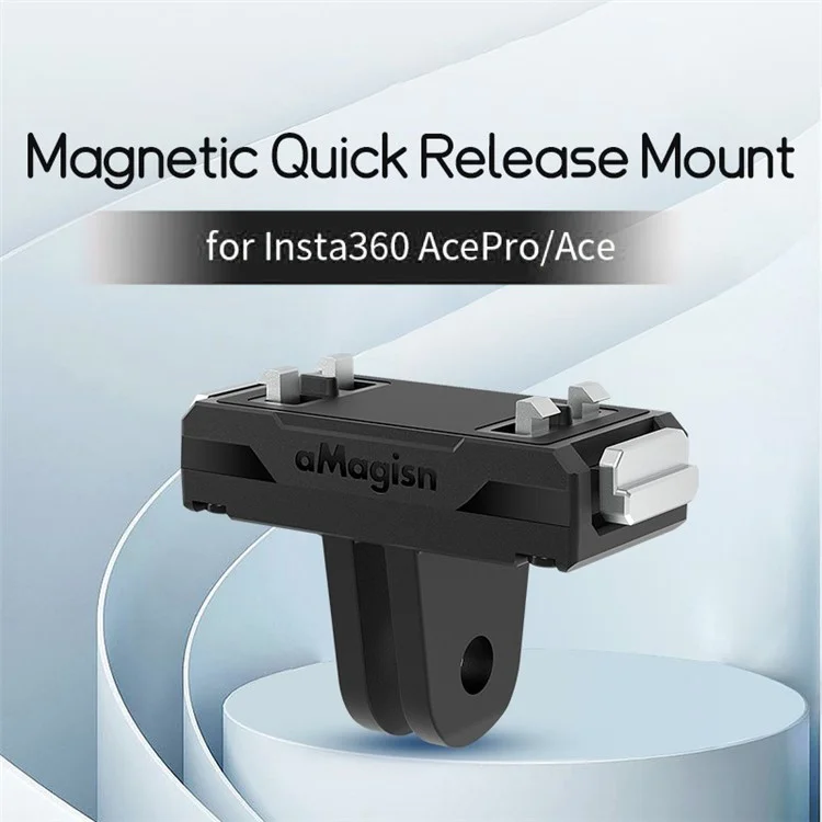 AMAGISN Magnetischer Schnellverschlussadapter für Insta360 Ace Pro / Ace Action Plastic Camera Mount
