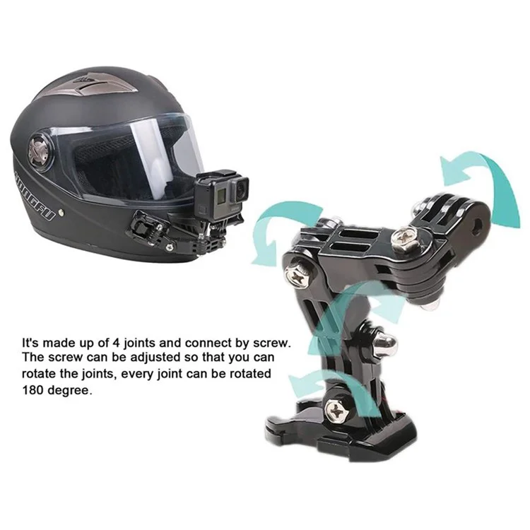 Para GoPro Hero 9 / 10 / 11 / 12 Motorcycle Bicycle Helmet Mount Kit, Conjunto de 34 Peças Compatível com Sjcam, Xiaoyi, DJI