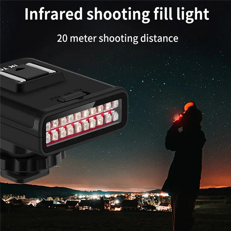 ORDRO LN-3 Video Camera IR Night Vision Light for Camcorder DSLR Photography