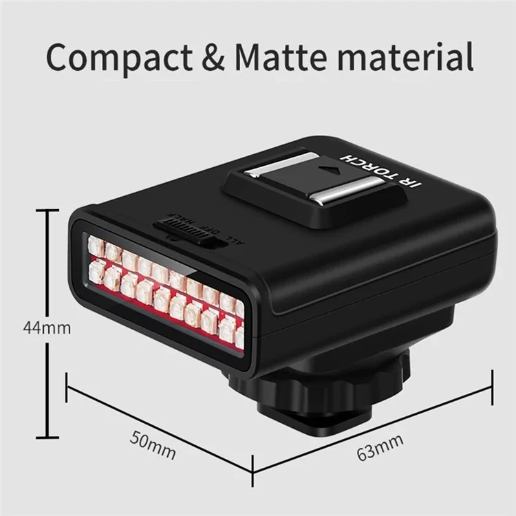 ORDRO LN-3 Video Camera IR Night Vision Light for Camcorder DSLR Photography