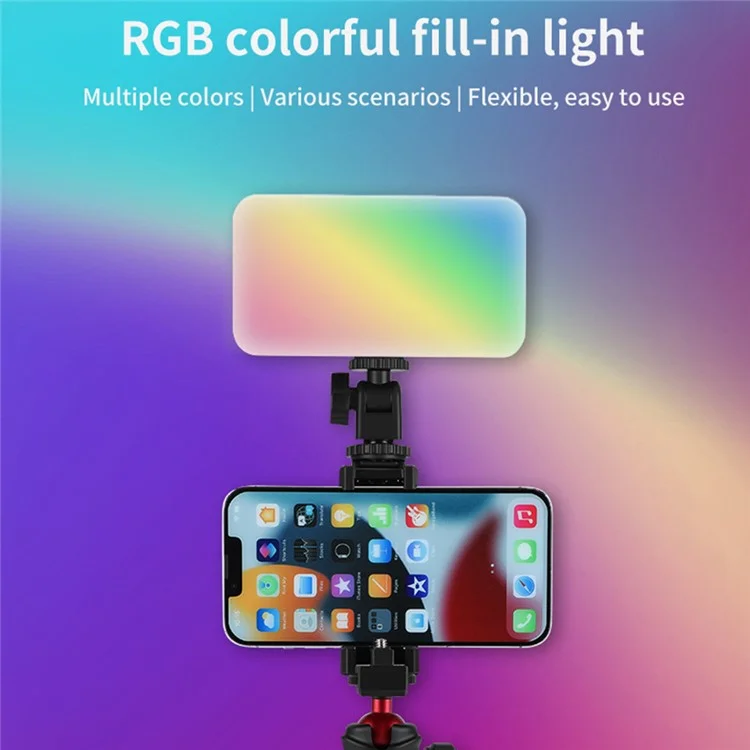ORDRO SL-120 2500K-10000K Ajuste de brillo sin escala, luz de relleno de cámara RGB de color completo