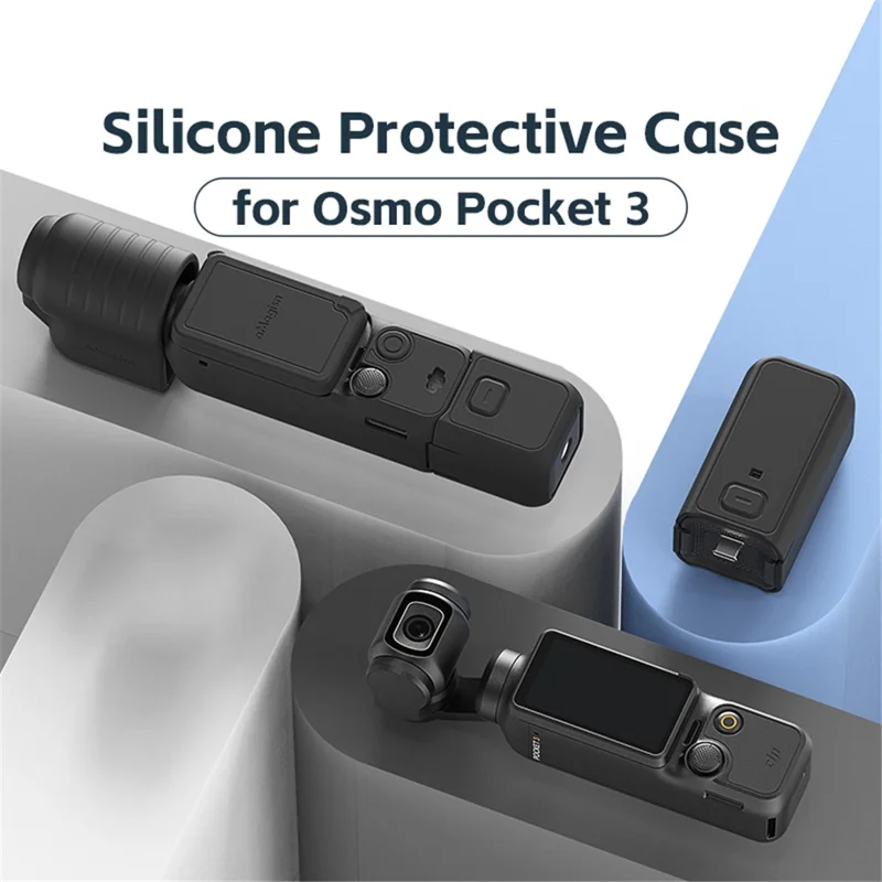 AMAGISN For DJI Mic 2 Защитный чехол для экшн-камеры, беспроводной микрофон Передатчик, силиконовый чехол - серый