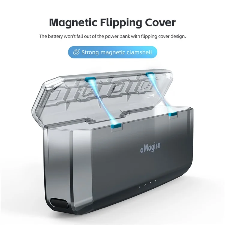 AMAGISN Para Insta360 X3 Caixa de Carregamento de Bateria Portátil Ação Câmera Dual Battery Fast Charging Case