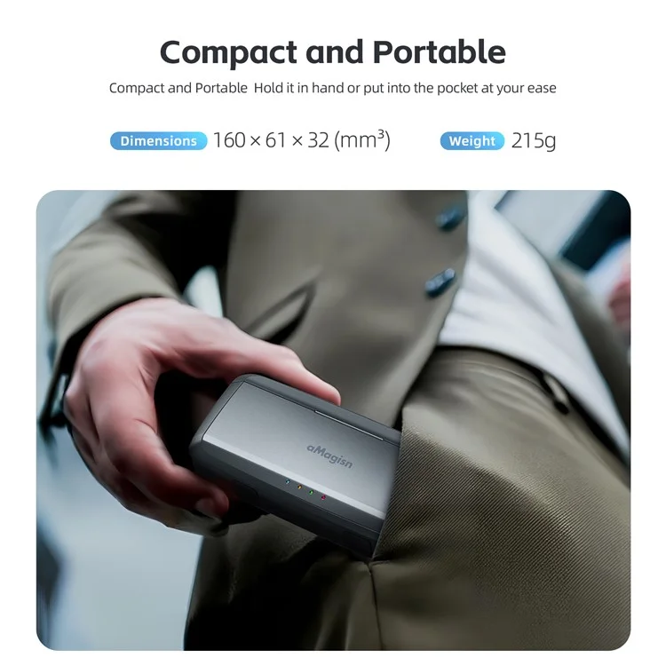 AMAGISN Para Insta360 X3 Caixa de Carregamento de Bateria Portátil Ação Câmera Dual Battery Fast Charging Case