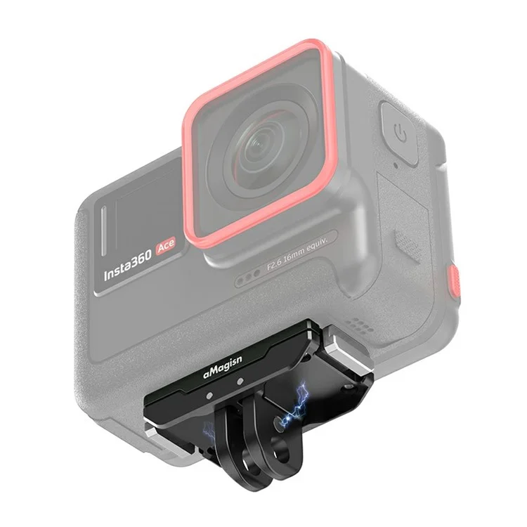 AMAGISN For Insta360 Ace Pro / Ace Action Camera Metal Magnetic Quick Release Adapter with Top Plate