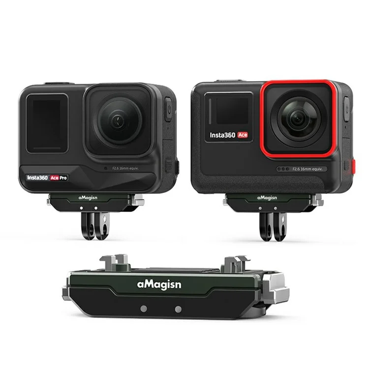AMAGISN For Insta360 Ace Pro / Ace Action Camera Metal Magnetic Quick Release Adapter with Top Plate