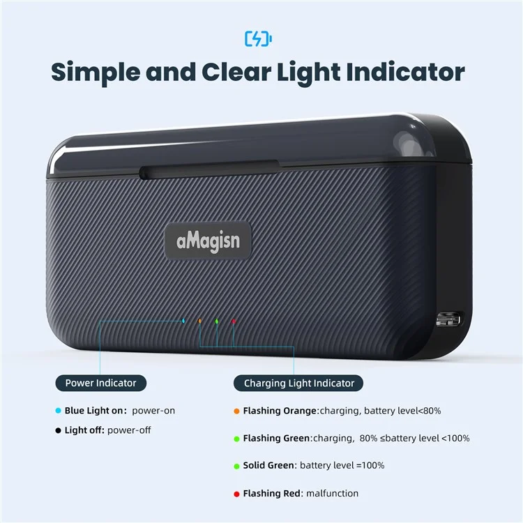 AMAGISN For DJI Osmo Action 4 / 3 Battery Charger Box Action Camera Battery Fast Charging Case (without Batteries)