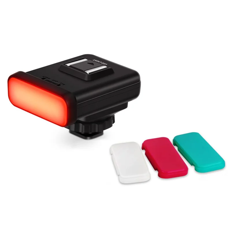 ORDRO SL-20 Adjustable Brightness Mini Camera Fill Light with 3 Color Filters