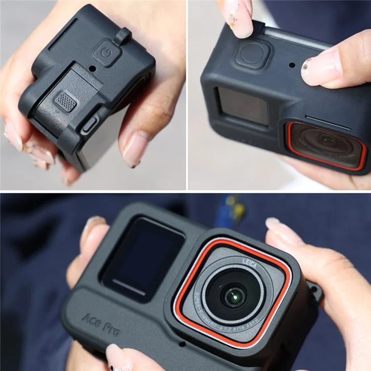 VRIG AC08 Pour Insta360 Ace Pro Étui en Silicone Anti-Chute Couvercle de Protection pour Appareil Photo