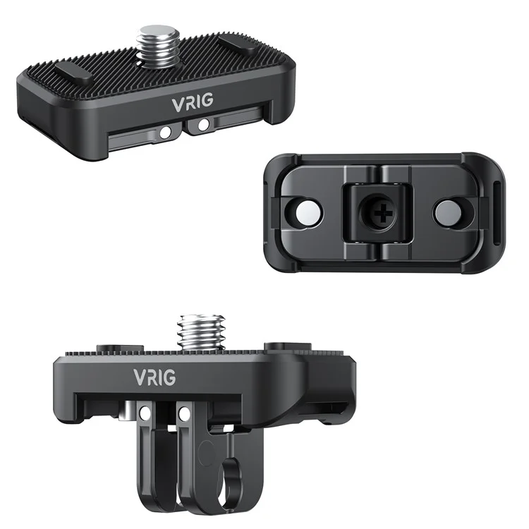 Adaptateur à dégagement rapide magnétique en alliage d'aluminium VRIG pour la caméra d'action Insta360 X4