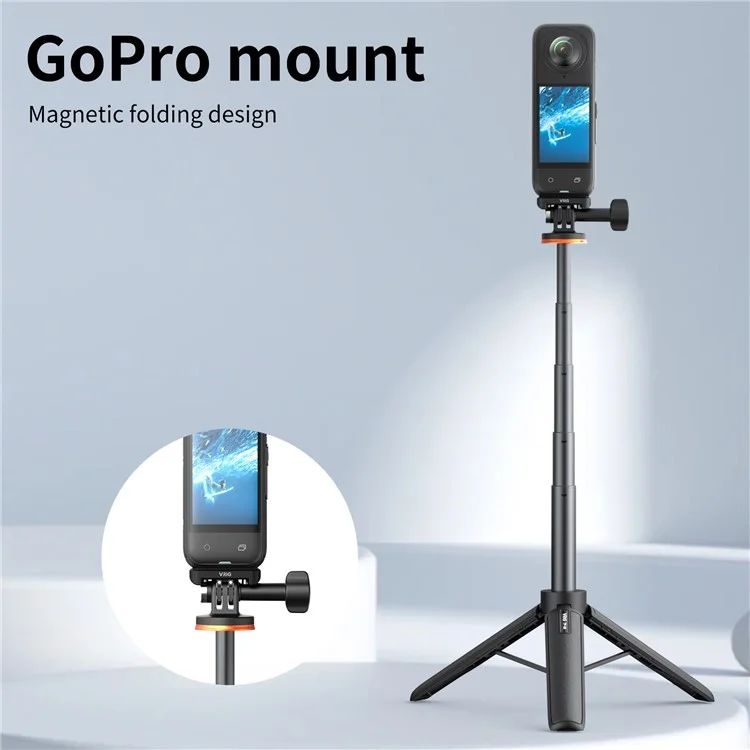 Adaptateur à dégagement rapide magnétique en alliage d'aluminium VRIG pour la caméra d'action Insta360 X4