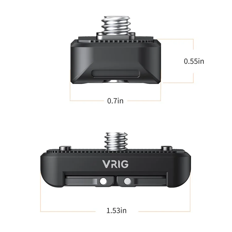 Adaptateur à dégagement rapide magnétique en alliage d'aluminium VRIG pour la caméra d'action Insta360 X4