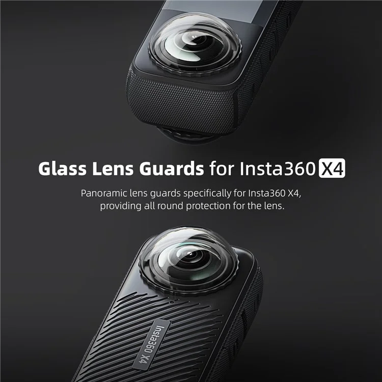 AMAGISN 2PCS Glass Lens Guards für Insta360 X4 Kamera Linsenschutz Actionkamera Zubehör