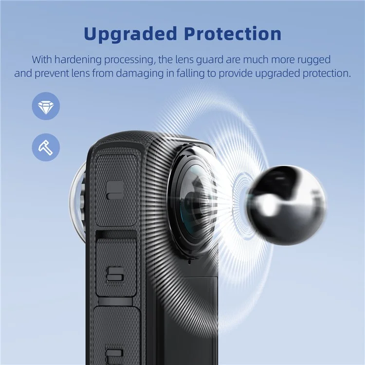 AMAGISN 2PCS Glass Lens Guards für Insta360 X4 Kamera Linsenschutz Actionkamera Zubehör