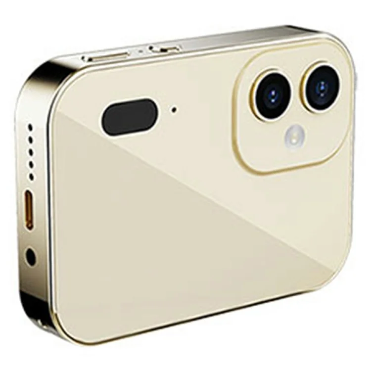 D6 3 Lens CCD Camera 4K Digital Camcorder Touchscreen Card Camera with 128GB Memory Card - Gold