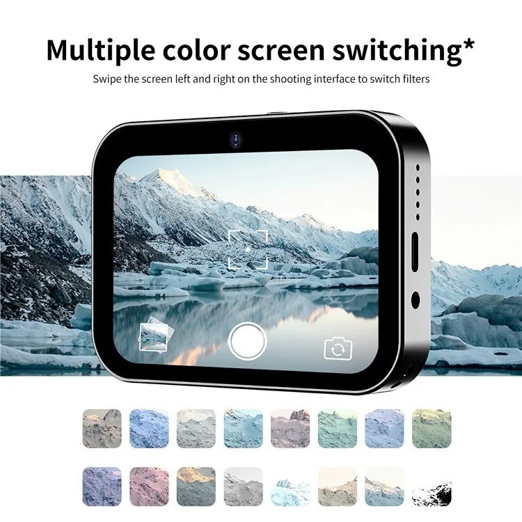 D6 3 Lens CCD Camera 4K Digital Camcorder Touchscreen Card Camera with 128GB Memory Card - Gold